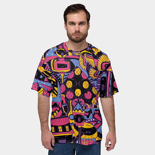 Мужская футболка оверсайз О Париж / 3D-принт – фото 3