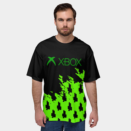 Мужская футболка оверсайз Billie Eilish x Xbox / 3D-принт – фото 3