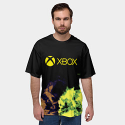 Футболка оверсайз мужская Xbox game flame, цвет: 3D-принт — фото 2