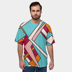 Футболка оверсайз мужская Простая геометрия, цвет: 3D-принт — фото 2