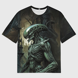 Футболка оверсайз мужская Агрессивный ксеноморф, цвет: 3D-принт