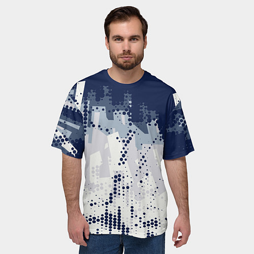 Мужская футболка оверсайз Яркий абстрактный узор для спорта / 3D-принт – фото 3