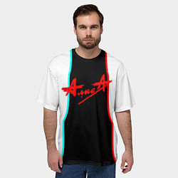 Футболка оверсайз мужская Алиса группа рок, цвет: 3D-принт — фото 2