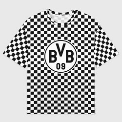 Футболка оверсайз мужская Borussia клетка текстура, цвет: 3D-принт