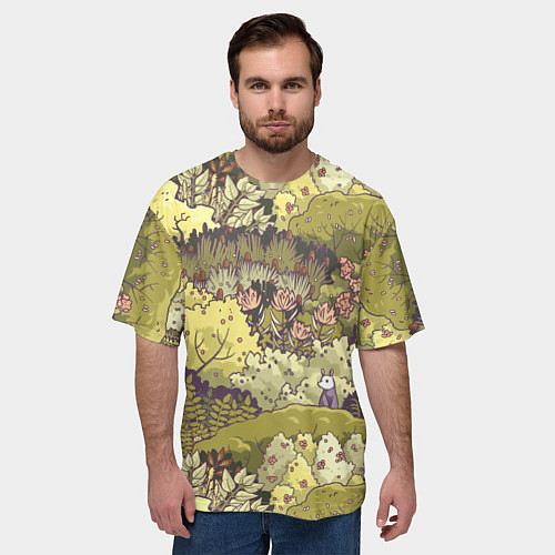 Мужская футболка оверсайз Найди опоссума / 3D-принт – фото 3