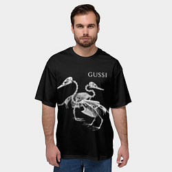 Футболка оверсайз мужская Gussi - two skeletons of a goose, цвет: 3D-принт — фото 2