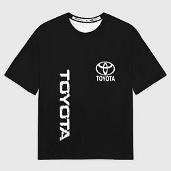 Футболка оверсайз мужская Toyota logo white steel, цвет: 3D-принт