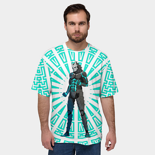 Мужская футболка оверсайз Кафка Хибино в форме кайдзю / 3D-принт – фото 3