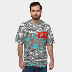 Футболка оверсайз мужская PUBG милитари, цвет: 3D-принт — фото 2