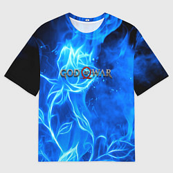 Футболка оверсайз мужская God of war neon flower, цвет: 3D-принт