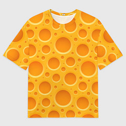 Футболка оверсайз мужская Желтый пластиковый узор, цвет: 3D-принт