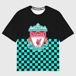 Футболка оверсайз мужская Liverpool fc sport клетка, цвет: 3D-принт
