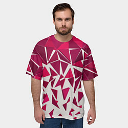 Футболка оверсайз мужская Яркий абстрактный узор для спорта, цвет: 3D-принт — фото 2