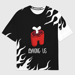 Футболка оверсайз мужская Among us fire game, цвет: 3D-принт