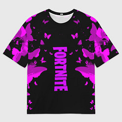 Футболка оверсайз мужская Fortnite buterfly neon, цвет: 3D-принт