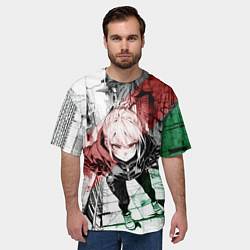 Футболка оверсайз мужская Пристально смотрящая девушка, цвет: 3D-принт — фото 2