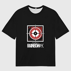 Футболка оверсайз мужская Юбисофт радуга 6 лого, цвет: 3D-принт