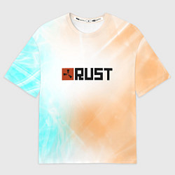 Футболка оверсайз мужская RUST gradient, цвет: 3D-принт