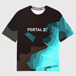 Футболка оверсайз мужская Portal abstraction game valve, цвет: 3D-принт