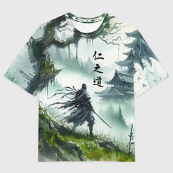 Футболка оверсайз мужская Samurai - ghost of Tsushima, цвет: 3D-принт