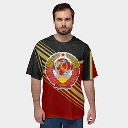 Футболка оверсайз мужская Советский - Герб СССР, цвет: 3D-принт — фото 2