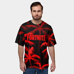 Футболка оверсайз мужская Fortnite tropic red, цвет: 3D-принт — фото 2