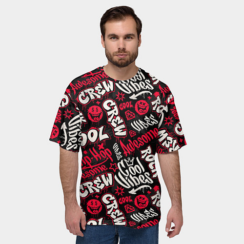 Мужская футболка оверсайз Крутая команда / 3D-принт – фото 3