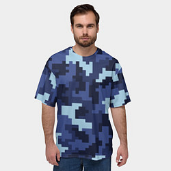 Футболка оверсайз мужская Пиксельный камуфляж текстура, цвет: 3D-принт — фото 2
