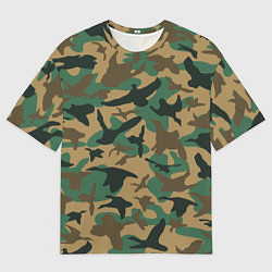 Футболка оверсайз мужская Армейский камуфляж текстура, цвет: 3D-принт