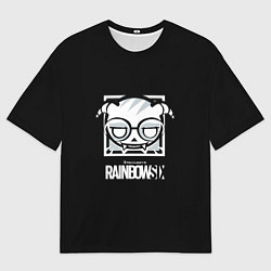 Футболка оверсайз мужская Rainbow six logo games action, цвет: 3D-принт