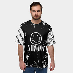 Футболка оверсайз мужская Nirvana teddy, цвет: 3D-принт — фото 2