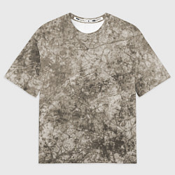 Мужская футболка оверсайз Абстракция - серый грязный гранж