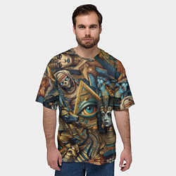 Футболка оверсайз мужская Фараон Клеопатра и Божества древнего Египта, цвет: 3D-принт — фото 2