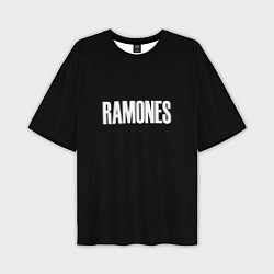 Футболка оверсайз мужская Ramones white logo, цвет: 3D-принт