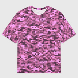 Футболка оверсайз мужская Розовый камуфляж текстура, цвет: 3D-принт