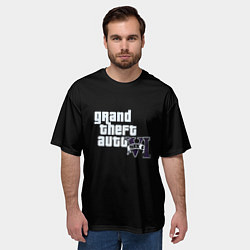 Футболка оверсайз мужская GTA 6 logo vice city, цвет: 3D-принт — фото 2