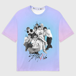 Футболка оверсайз мужская Stray Kids family photo, цвет: 3D-принт