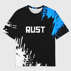 Футболка оверсайз мужская Rust краски текстура штрихи, цвет: 3D-принт