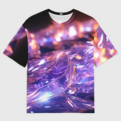 Футболка оверсайз мужская Плавление абстрактных блестящих камней, цвет: 3D-принт