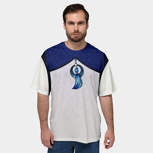 Мужская футболка оверсайз Лунная подвеска / 3D-принт – фото 3