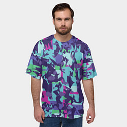 Футболка оверсайз мужская Абстрактный фон со спортивным узором, цвет: 3D-принт — фото 2