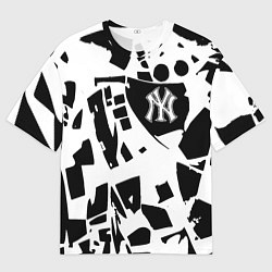 Мужская футболка оверсайз New York yankees - abstraction