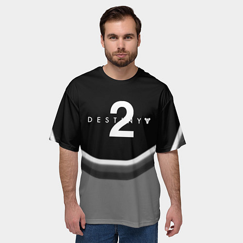 Мужская футболка оверсайз Destiny geometry online game / 3D-принт – фото 3