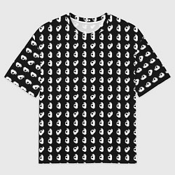 Футболка оверсайз мужская Все ОК паттерн знак, цвет: 3D-принт