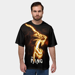 Футболка оверсайз мужская Lion fire King, цвет: 3D-принт — фото 2