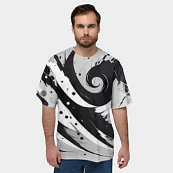 Футболка оверсайз мужская Экспрессивная абстракция - нейроарт, цвет: 3D-принт — фото 2