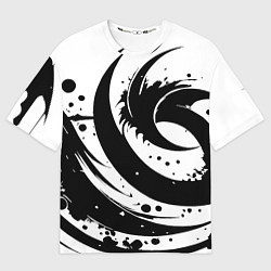 Футболка оверсайз мужская Ai art black and white abstraction, цвет: 3D-принт