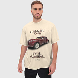 Футболка оверсайз мужская Классические автомобиль 1939 года Opel Admiral, цвет: 3D-принт — фото 2
