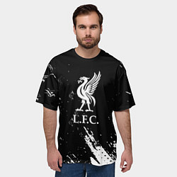 Футболка оверсайз мужская Liverpool краски фк, цвет: 3D-принт — фото 2