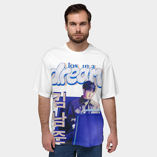 Мужская футболка оверсайз BTS Ким / 3D-принт – фото 3